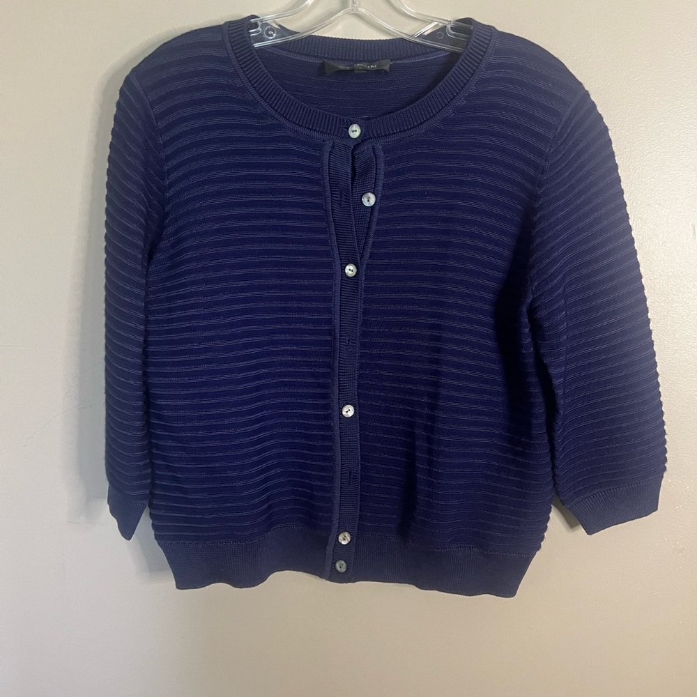 St. John S Navy Cardigan EUC